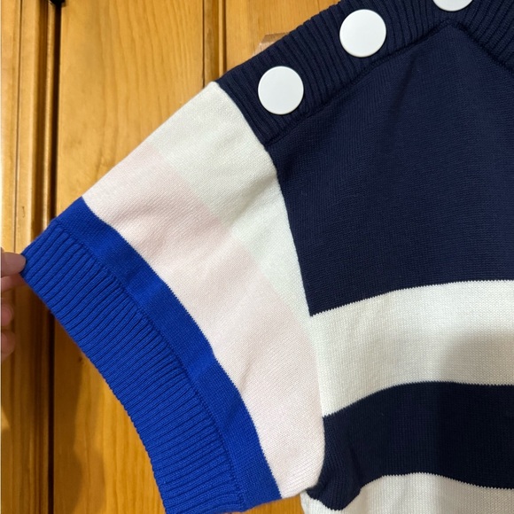 CAbi Navy Ribbed Knit Sweater size Medium - Picture 3 of 7